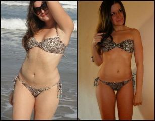Tüdruk enne ja pärast dieeti Lemmik
